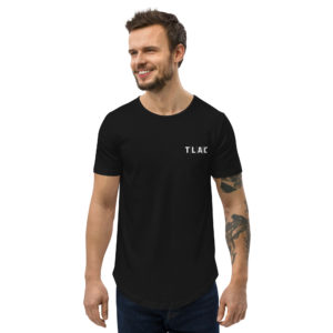 TLAC - Curved Hem T-Shirt (White Text)